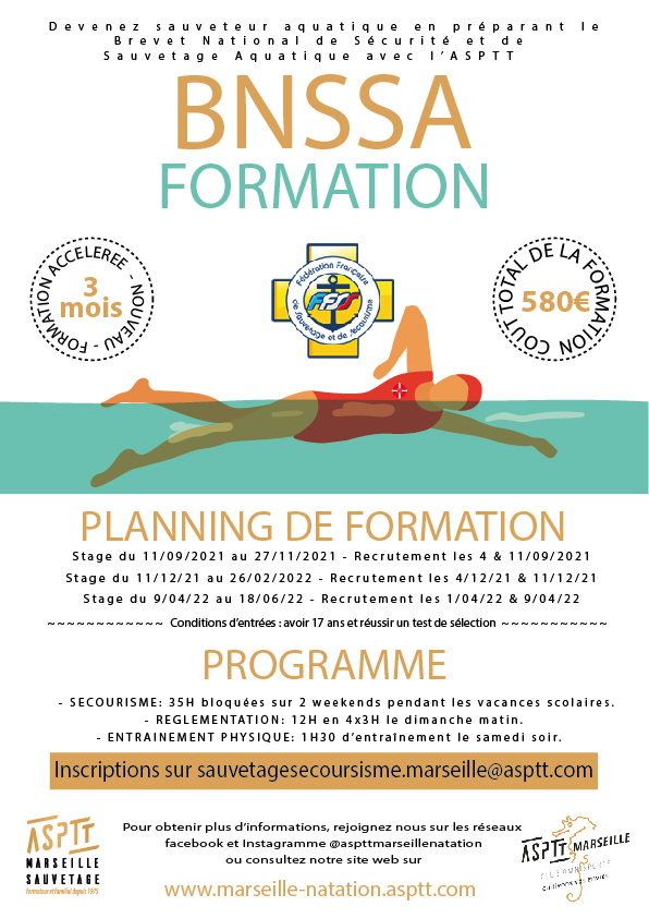 Formation BNSSA ASPTT Marseille Natation